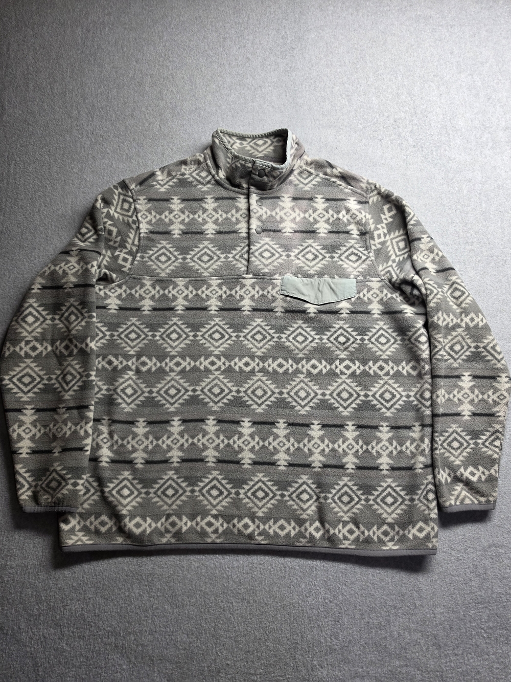 Men's Southern Grit Snap Neck Fleece XXL Tribal Printed Pullover Fleece Jacket